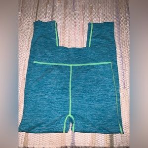 Blue Star Leggings, Blue And Green, Size S/M, 60% Nylon 32% Polyester 8% Spandex